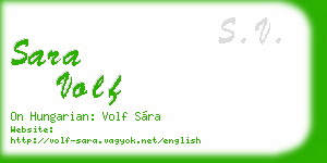 sara volf business card